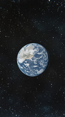 Wall Mural - 3d planet earth in space universe with shiny star dark blue technology science background with copy 