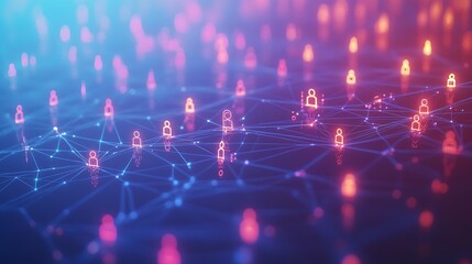 Abstract social network background with interconnection