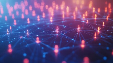 Abstract social network background with interconnection