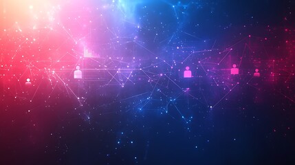Abstract social network background with interconnection