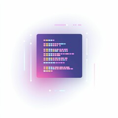 colorful code on a purple background.