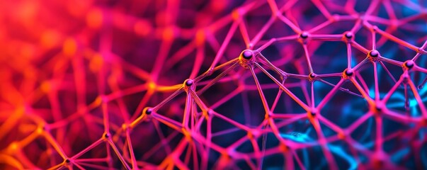 Diverse tech web, holographic nodes, vibrant interconnected flow