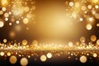 © Ayahe Stock - Golden Christmas lights with a glowing bokeh effect and abstract for holiday background