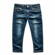 © Murda - Blue denim jeans isolated on white.