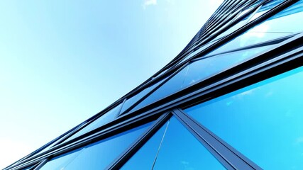 Poster - 3d rendering of modern architecture, Skyscraper corporate office building with glass window	
