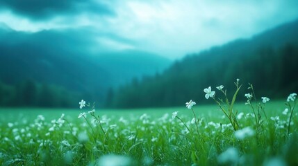 Wall Mural - Blooming Jasmine Field at Dusk