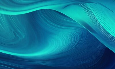 Wall Mural - Abstract Aqua Flow: This image captures the mesmerizing beauty of abstract art,  with swirling lines and vibrant hues. The background features a gradient of blues and greens.