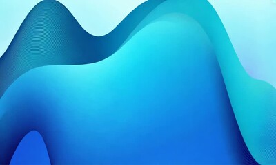 Wall Mural - Serene Blue Abstract Waves 