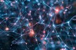 © Shipra - Abstract Representation of Interconnected Neurons With Glowing Lights in a Dark Background, Illustrating Deep Learning Concepts