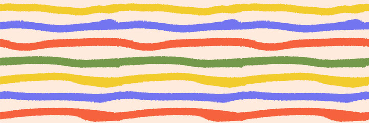 Wall Mural - abstract seamless pattern, colorful hand drawn textural line, stripe. trendy vector design, simple a