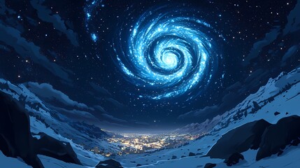 science and technology universe starry sky nebula illustration poster background