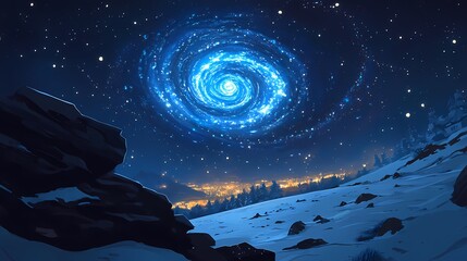 science and technology universe starry sky nebula illustration poster background