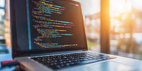 Software developers use laptops to create apps for phones and tablets. They write code on their computers, which then appears on the screens of the devices they are building for.