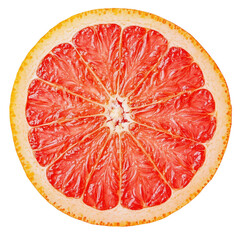 Wall Mural - Fresh grapefruit slice surface ready for culinary use