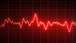 © BussarinK - A digital visualization of a fluctuating red waveform, representing data patterns or sound waves, set against a grid background.