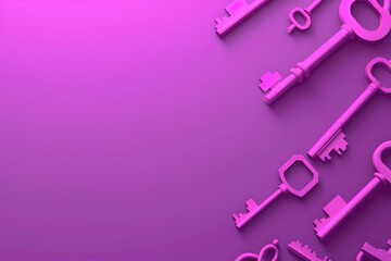 Wall Mural - Encryption Key. Three-Dimensional Abstract Concept for Cyber Security Communication