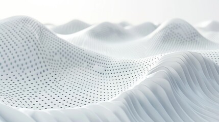 Wall Mural - High Tech White Background. Abstract Three-Dimensional Digital Concept with Gray Circles