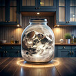 © Aylexx - Moon in glass jar rustic kitchen surreal fantasy concept