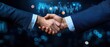 © Watercolor_Kawaii - Business handshake representing partnership and agreement in a digital environment.