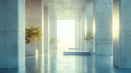 3d render Transparent glossy glass abstract background wallpaper