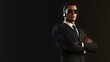 © Alex - Confident Male Bodyguard Sunglasses Black Suit Professional Stance Security Protection