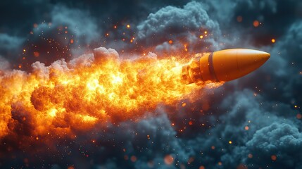 Wall Mural - logistics and rocket fast transportation 3d rendering