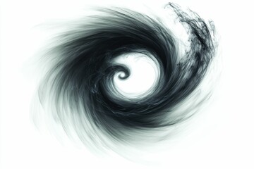 Wall Mural - abstract black spiral on white background.