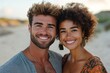 © fotogurme - Couple smiling with keys, camera-facing; use a bright, warm palette