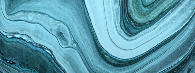Wall Mural - abstract fluid art background light blue and cerulean colors. liquid marble. acrylic painting with t