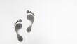 © CharmB - foot print on white background
