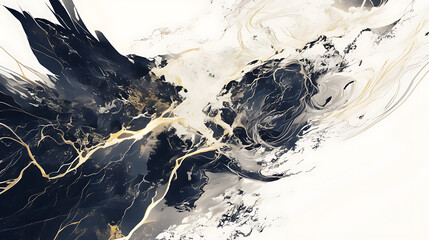 Wall Mural - abstract art colored lightning strike elements