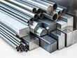 © Tanakorn - Collection of Aluminum Bars, Pipes, and Tubing, Industrial Material, Metal Manufacturing