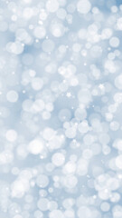 Wall Mural - christmas decoration stars over shiny blue colored circle bokeh background. vertical illustration.