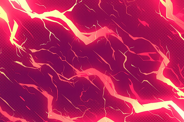 Wall Mural - flat art of electric lightning strike