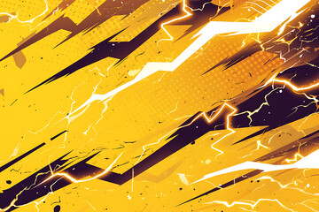 Wall Mural - flat art lightning strike electricity background