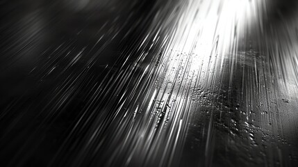 Wall Mural - close up of a brushed metal surface with a bright light reflecting.