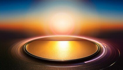 Wall Mural - round gradient light leak
