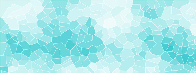 Fototapete - Abstract background of crystallized. Aqua colored Geometric Retro tiles pattern. Blue paper texture background and terrazzo flooring texture polished stone pattern.