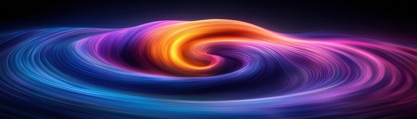 Wall Mural - a vibrant swirl of colors creating an abstract wave pattern, ideal for backgrounds, digital art, or 