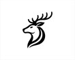© Mamun360 - Deer head icon symbol vector illustration. Deer logo vector template. Silhouette deer logo design for T-shirts.