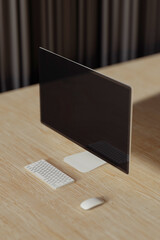 Computer showcasing artificial intelligence concept on desktop