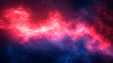 Wall Mural - Fantasy universe background with Beautiful Cosmos Nebula Gas. Colorful Starry Space Galaxy Animation.