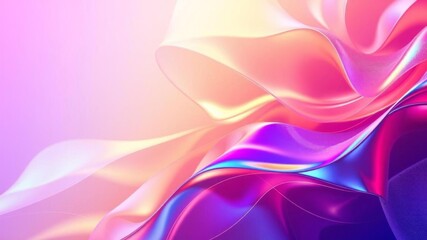 Colorful and dynamic metallic wavy background with abstract and futuristic design, creative, technology