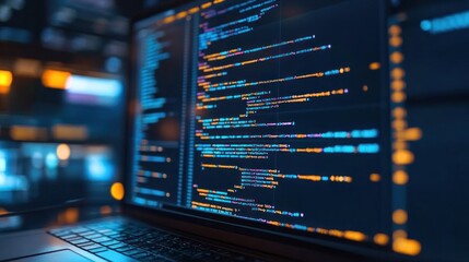 Code on Laptop Screen
