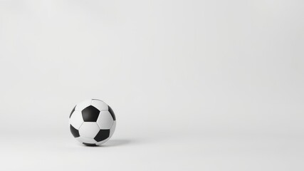 Soccer ball isolated on white background with minimal shadows, concept, soccer, equipment