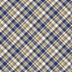 Wall Mural - plaid repeat pattern in brown and blue.checkered tartan gingham seamless pattern. geometric graphic 