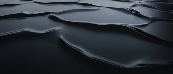 Poster - A black and white photo of water with ripples and waves