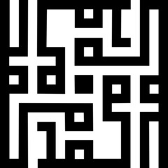 Wall Mural - Kufic pattern with a white background