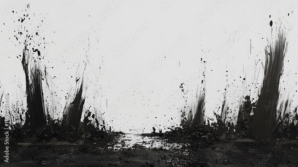 Ink Splatters: A playful twist on technical drawings: ink splatters and ...