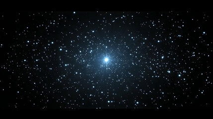 Wall Mural - Abstract Space Background with Bright Star and Glimmering Stars